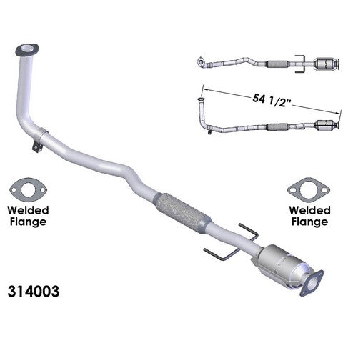 Catalytic Converter and Pipe Assembly OEM Industries 314003