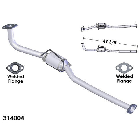 Catalytic Converter and Pipe Assembly OEM Industries 314004