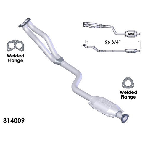 Catalytic Converter and Pipe Assembly OEM Industries 314009