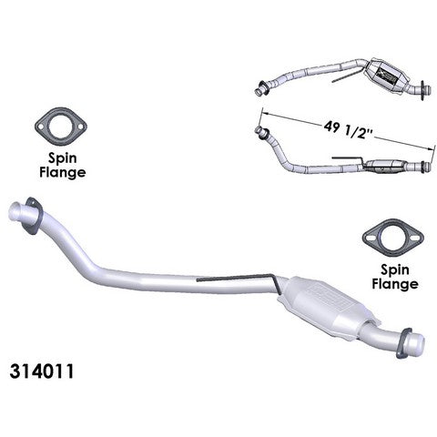 Catalytic Converter and Pipe Assembly OEM Industries 314011