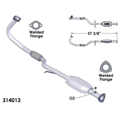 Catalytic Converter and Pipe Assembly OEM Industries 314013
