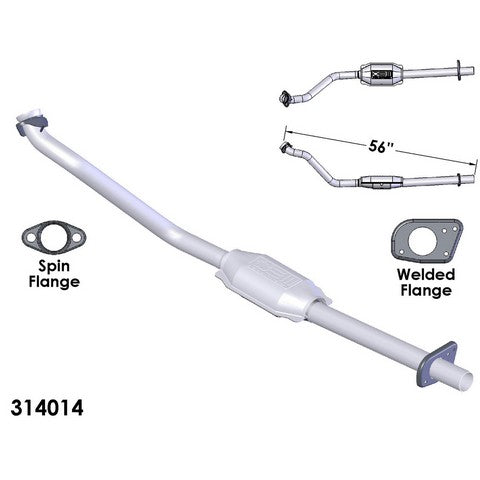 Catalytic Converter and Pipe Assembly OEM Industries 314014