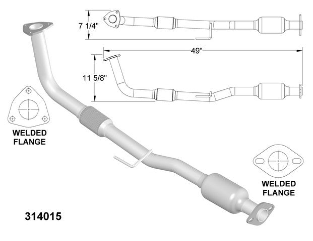 Catalytic Converter and Pipe Assembly OEM Industries 314015