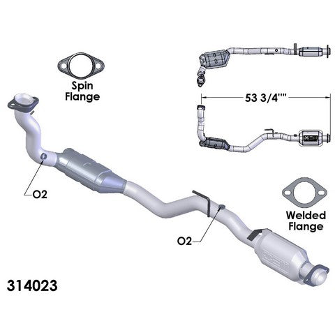 Catalytic Converter and Pipe Assembly OEM Industries 314023