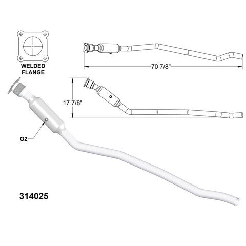 Catalytic Converter and Pipe Assembly OEM Industries 314025