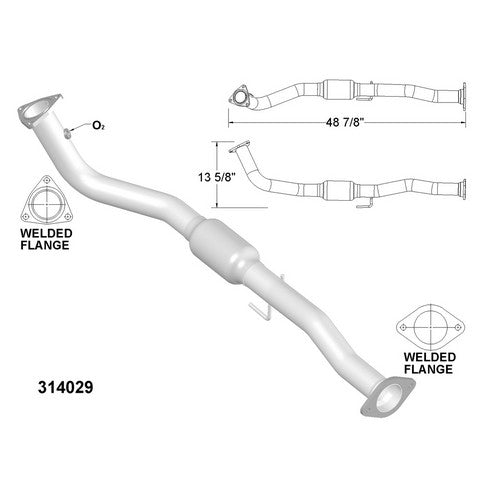 Catalytic Converter and Pipe Assembly OEM Industries 314029