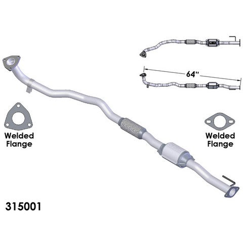 Catalytic Converter and Pipe Assembly OEM Industries 315001