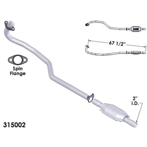 Catalytic Converter and Pipe Assembly OEM Industries 315002