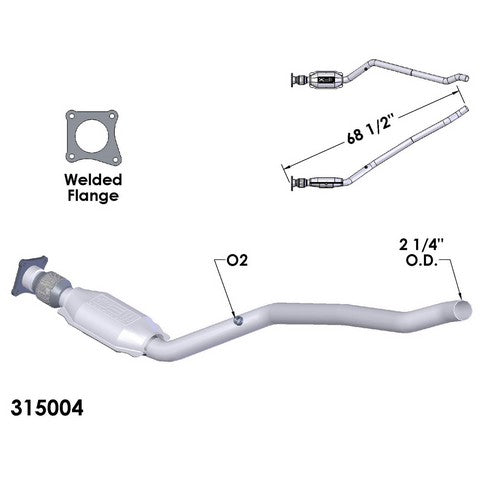 Catalytic Converter and Pipe Assembly OEM Industries 315004