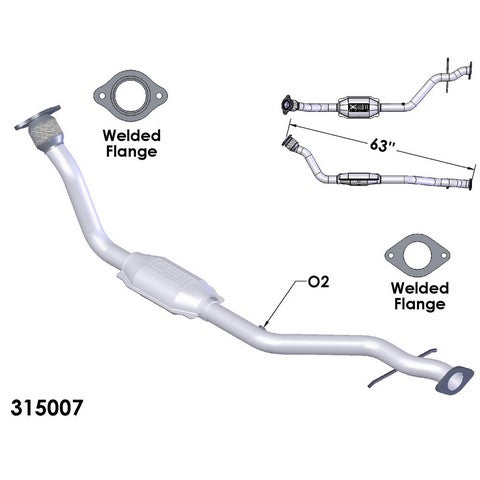 Catalytic Converter and Pipe Assembly OEM Industries 315007
