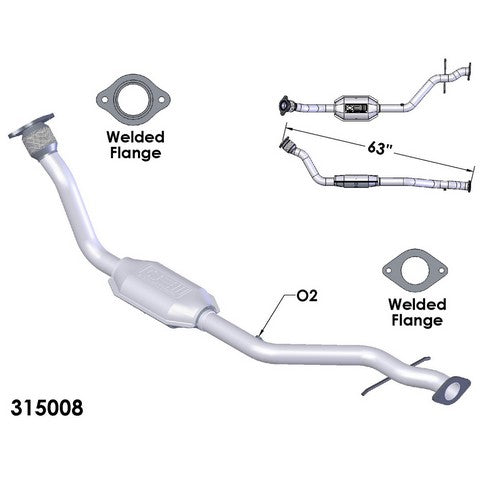 Catalytic Converter and Pipe Assembly OEM Industries 315008