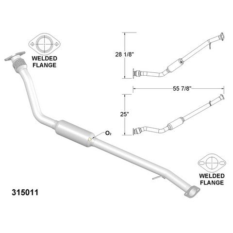 Catalytic Converter and Pipe Assembly OEM Industries 315011