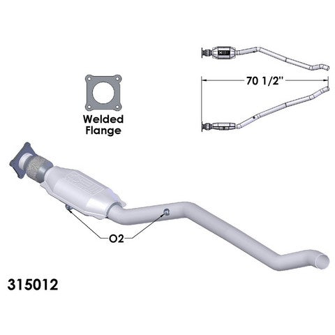 Catalytic Converter and Pipe Assembly OEM Industries 315012