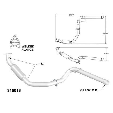 Catalytic Converter and Pipe Assembly OEM Industries 315016