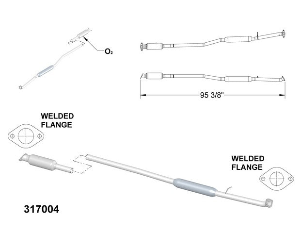 Catalytic Converter and Pipe Assembly OEM Industries 317004