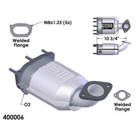 Catalytic Converter OEM Industries 400006