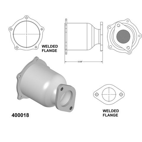 Catalytic Converter OEM Industries 400018