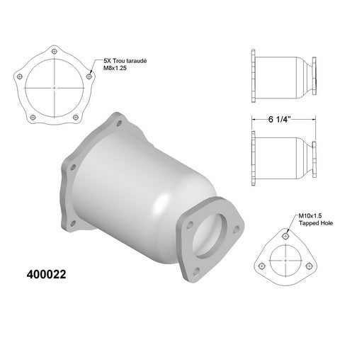 Catalytic Converter OEM Industries 400022