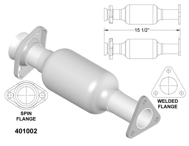 Catalytic Converter OEM Industries 401002