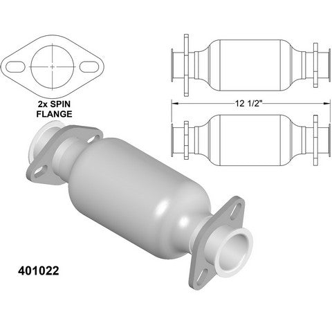 Catalytic Converter OEM Industries 401022