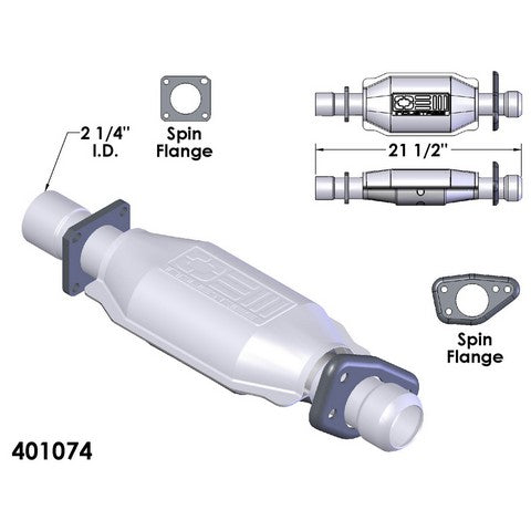 Catalytic Converter OEM Industries 401074