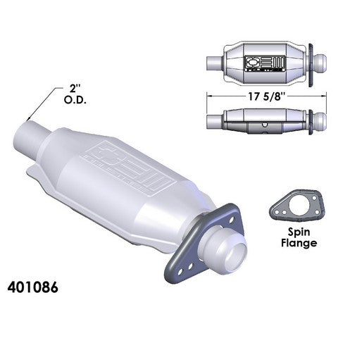 Catalytic Converter OEM Industries 401086