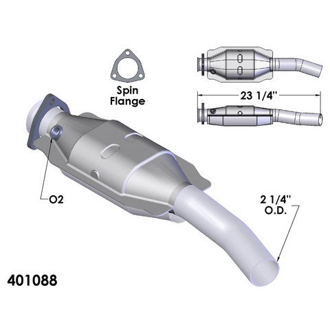 Catalytic Converter OEM Industries 401088