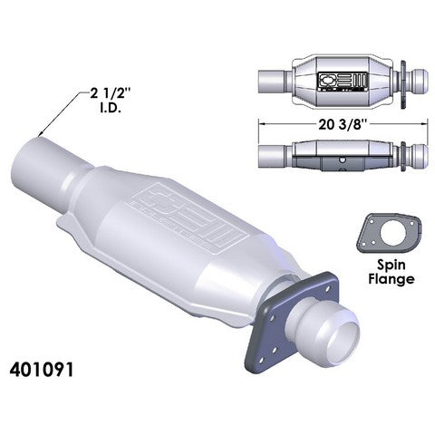 Catalytic Converter OEM Industries 401091