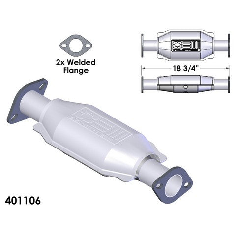 Catalytic Converter OEM Industries 401106