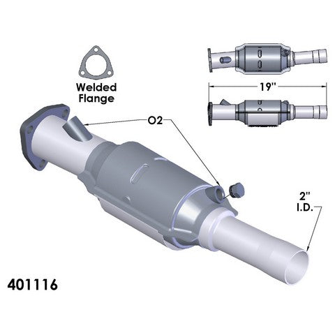 Catalytic Converter OEM Industries 401116