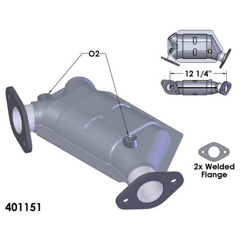 Catalytic Converter OEM Industries 401151