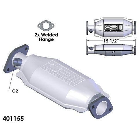 Catalytic Converter OEM Industries 401155