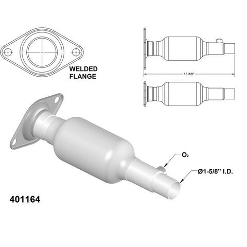Catalytic Converter OEM Industries 401164