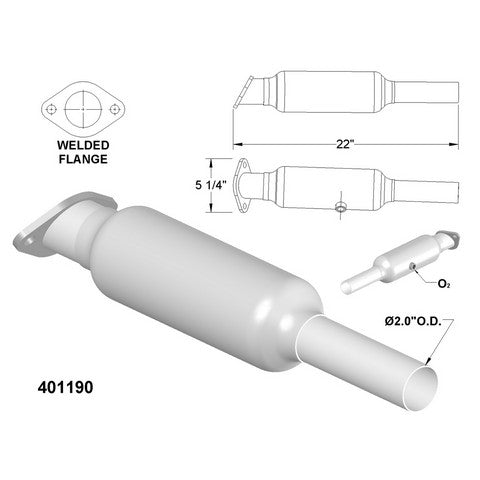Catalytic Converter OEM Industries 401190