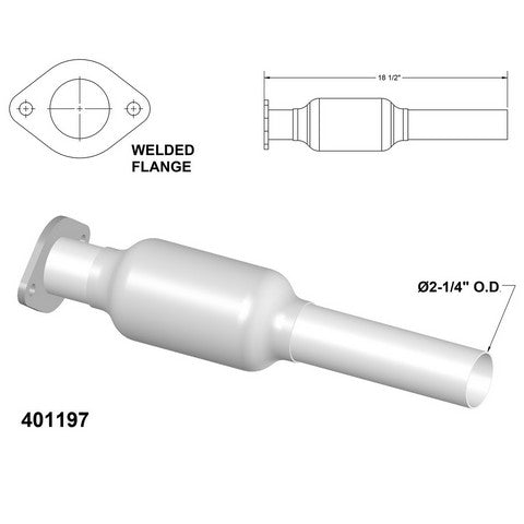 Catalytic Converter OEM Industries 401197