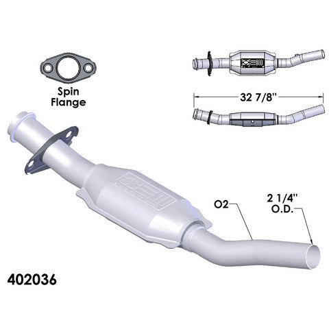 Catalytic Converter OEM Industries 402036