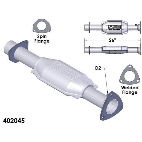 Catalytic Converter OEM Industries 402045
