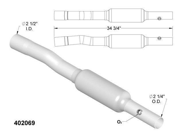 Catalytic Converter OEM Industries 402069