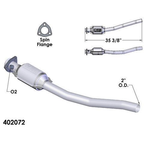 Catalytic Converter OEM Industries 402072