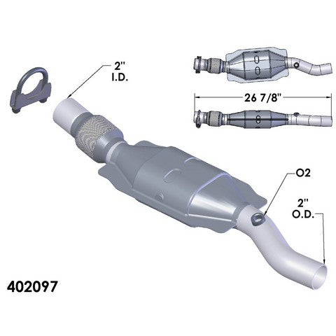 Catalytic Converter OEM Industries 402097