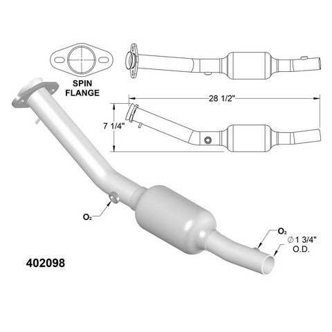 Catalytic Converter OEM Industries 402098