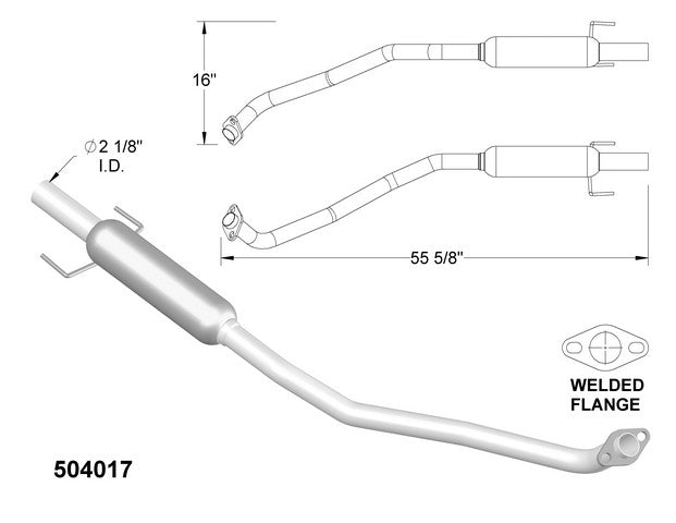 Exhaust Pipe OEM Industries 504017