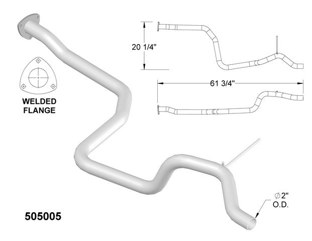 Exhaust Pipe OEM Industries 505005