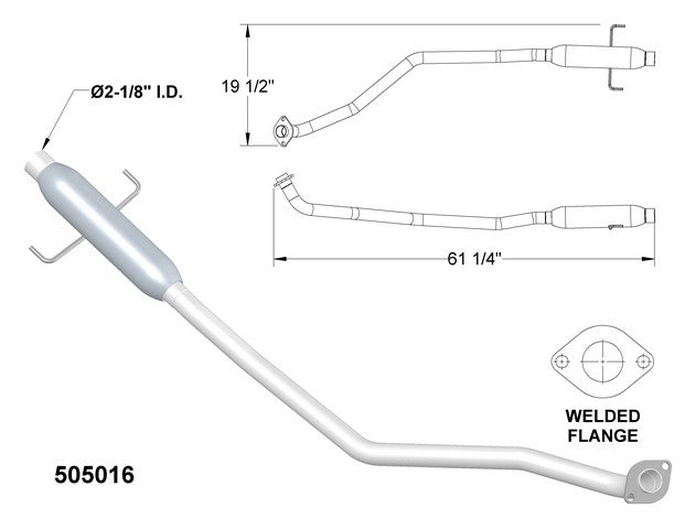 Exhaust Pipe OEM Industries 505016