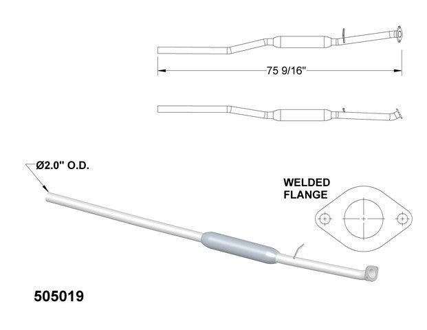 Exhaust Pipe OEM Industries 505019