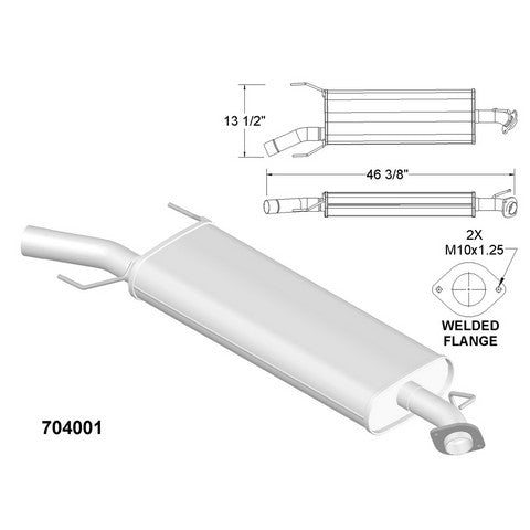 Exhaust Muffler OEM Industries 704001