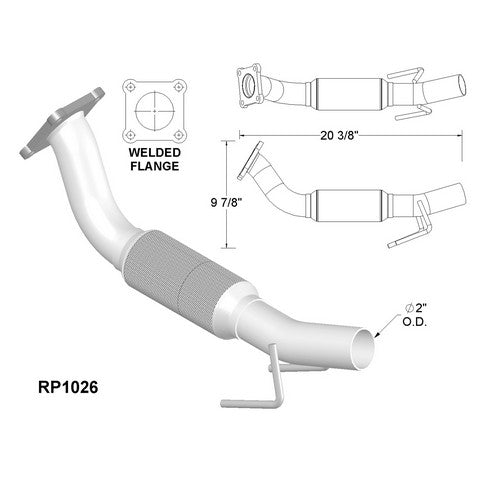 Exhaust Pipe OEM Industries RP1026