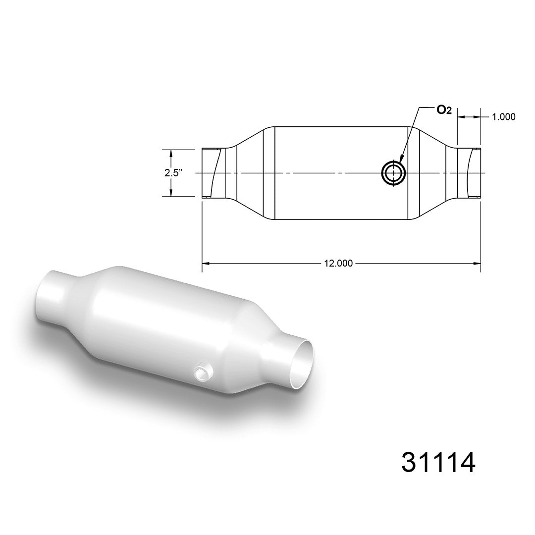 12" OBDII End O2 Sensor