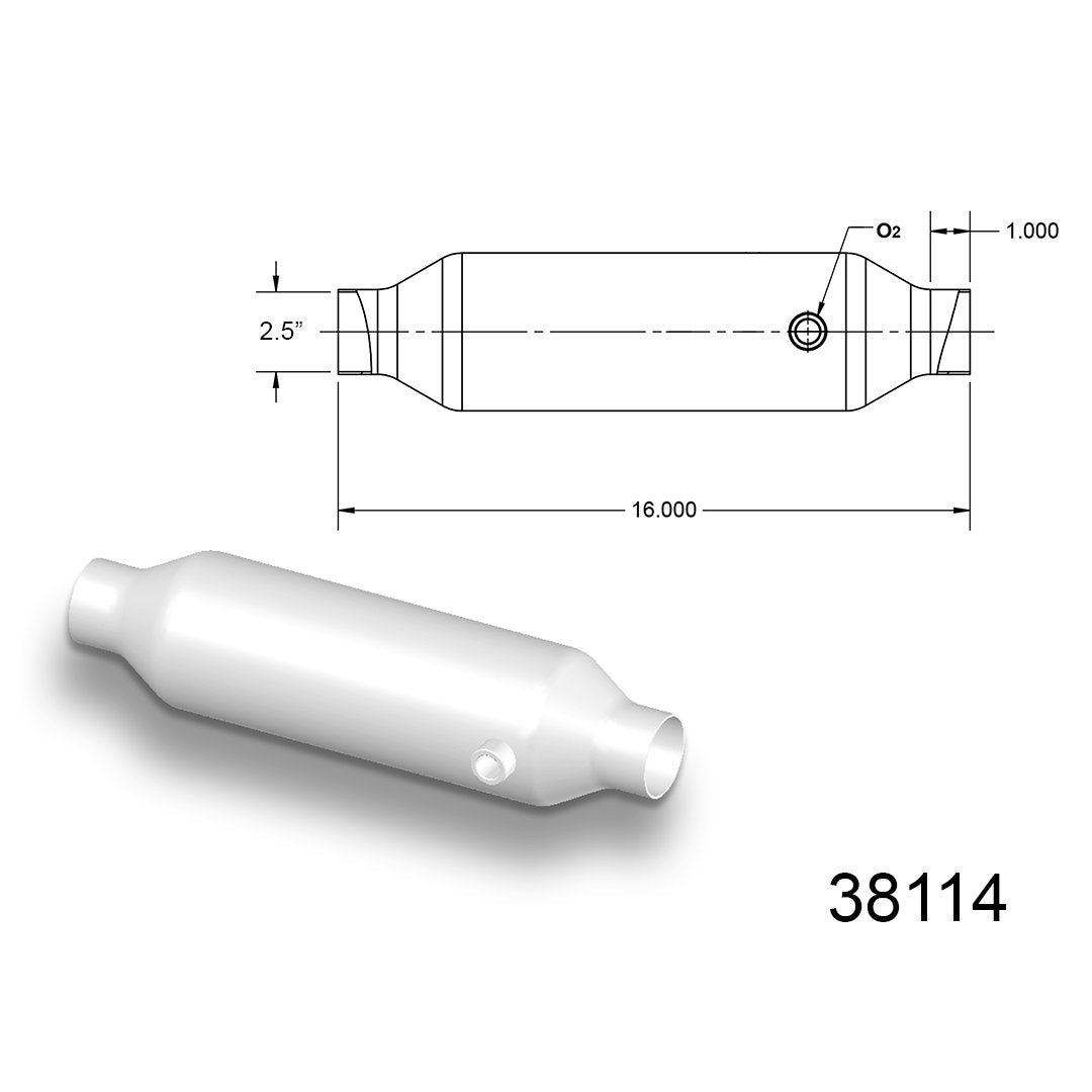 16" OBDII End O2 Sensor